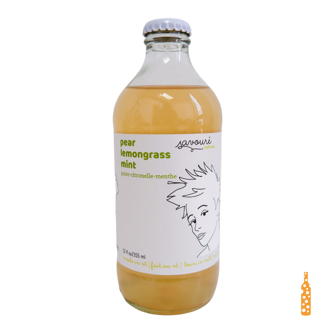 Savoure Pear Lemongrass Mint Soda (12 oz)