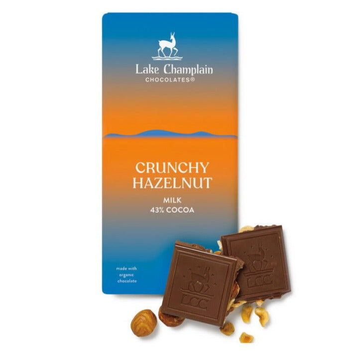 Lake Champlain Chocolates - Organic Milk Chocolate Crunchy Hazelnut Bar (3 oz)