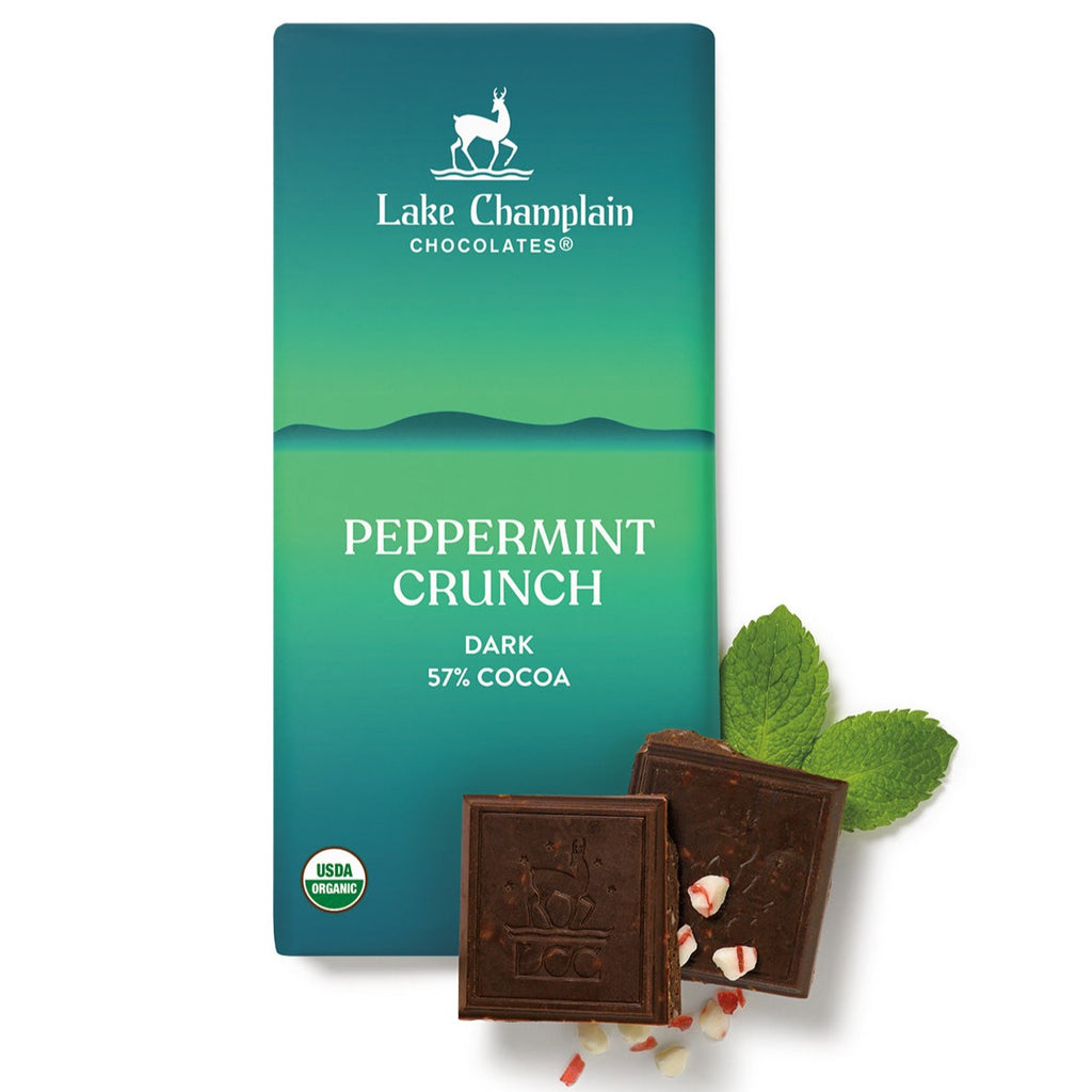 Lake Champlain Chocolates - Organic Dark Chocolate Peppermint Crunch Bar (3 oz)