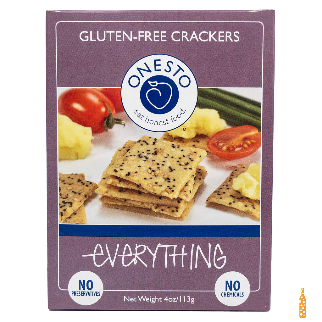 Onesto Gluten Free & Vegan Crackers - Everything (4 oz)