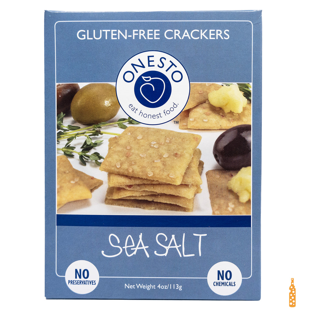 Onesto Gluten Free & Vegan Crackers - Sea Salt (4 oz)